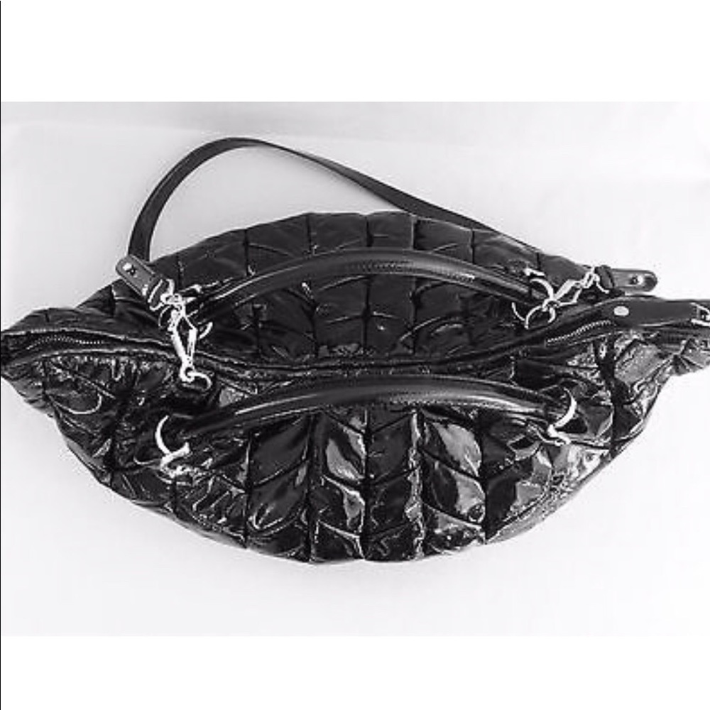 MIU MIU BLK Patent Leather Crossbody Satchel Bag L - Picture 4 of 8